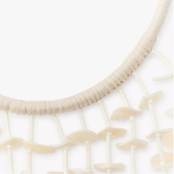 Zara Shell Cord Waterfall Necklace w Beads NIB NWT - Picture 11 of 13